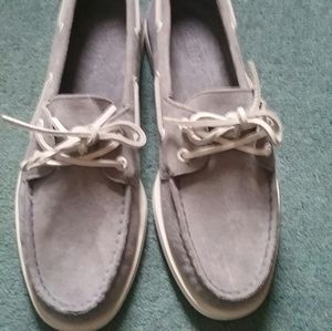 Light Gray Sperry Topsiders